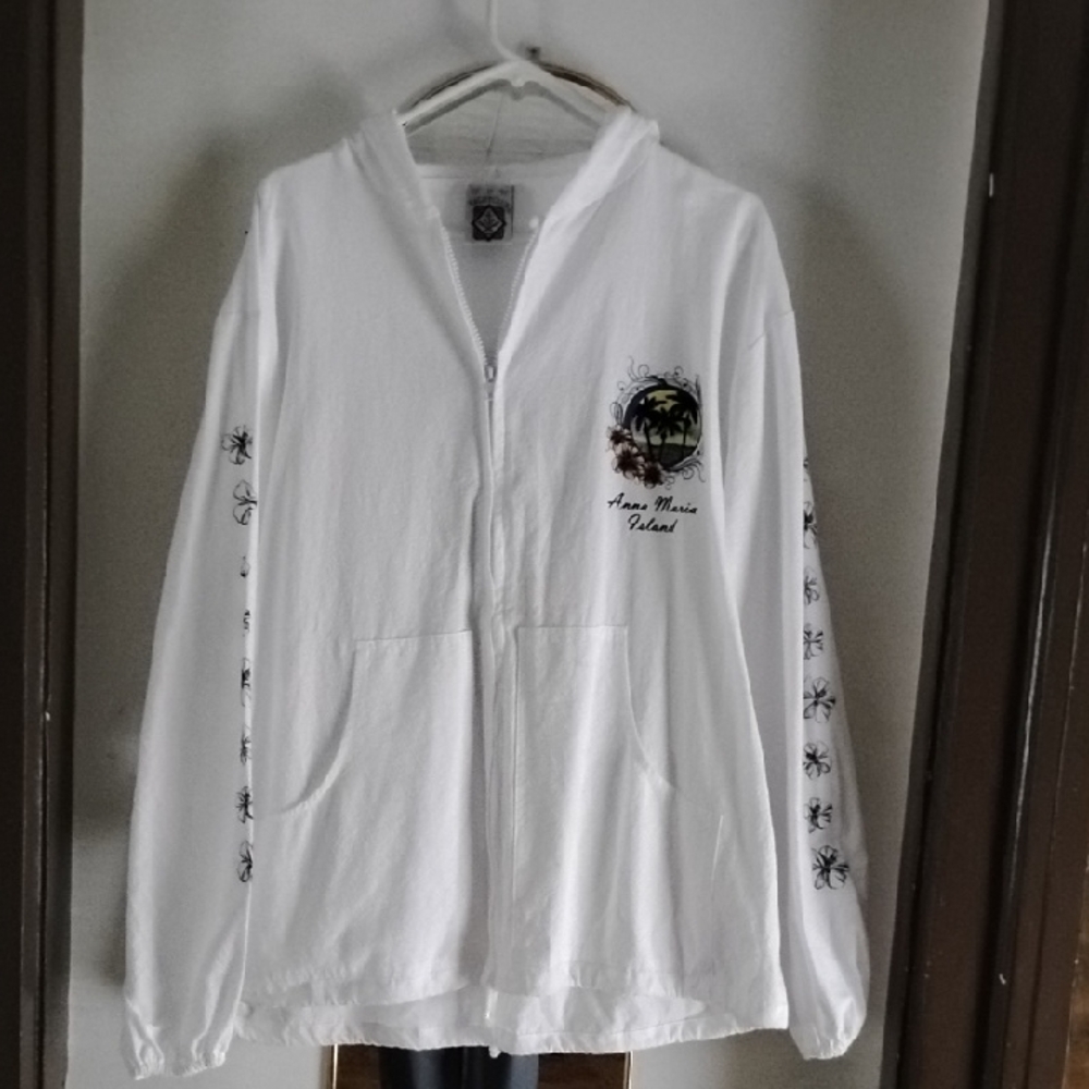 White Women's Utility Jacket with Embroidered Details